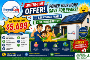 Limited-Time Offer: 6.6kW Solar Panels + 30.72kWh Battery for Only $5699*